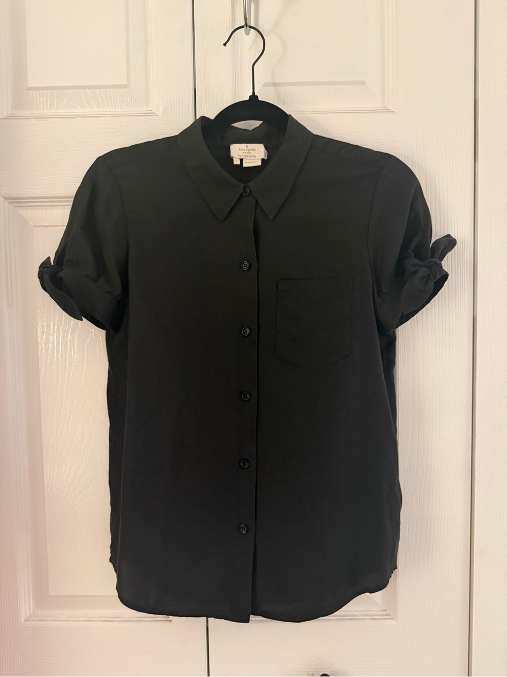 Kate Spade Black Short-Sleeve Blouse